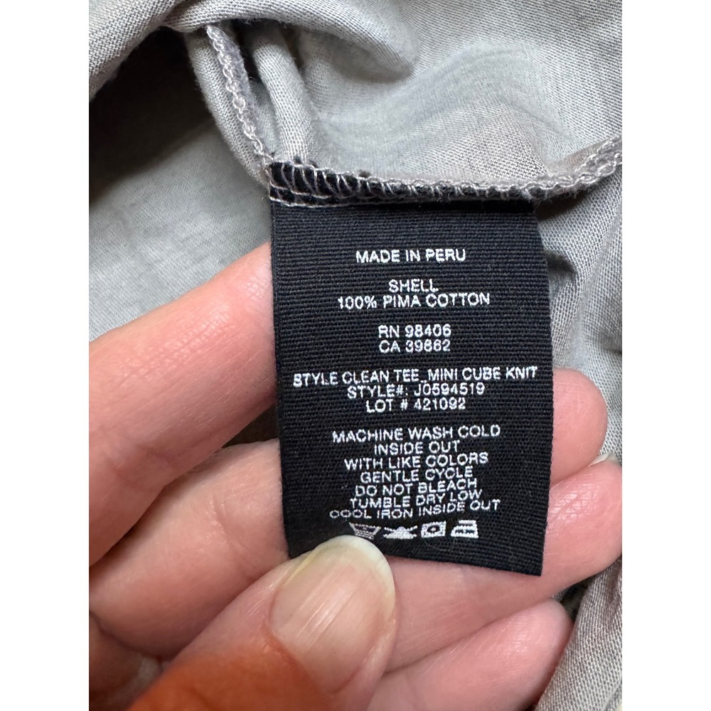 Theory Performance Athletic Tee Men's Large Pima Cotton NWT Mini Cube Knit - Picture 7 of 8